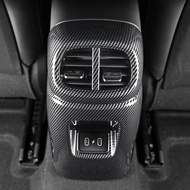 For Hyundai Elantra CN7 N / CN7 Carbon Fiber Style Car Rear Air Outlet Vent Cover Anti-kick Auto Int