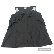 PUTIH HITAM Tanktop Black Mote White ISLAND SHOP