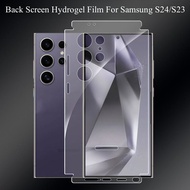 ไฮโดรเจล S24ฟิล์มสำหรับ Samsung หลังอัลตร้า S24บวก S23โน๊ต10 20อัลตร้าครอบคลุมเต็มรูปแบบปกป้องหน้าจอชัดเจนแบบ HD Matte Soft TPU S24ฟิล์มสำหรับ Samsung อัลตร้าไม่ใช้กระจก