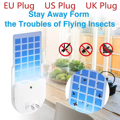 Insertable Adhesive Mosquito Killer Lamp UV Purple Light Lure Mosquito,Fly,Insect,Cockroach,Insect T