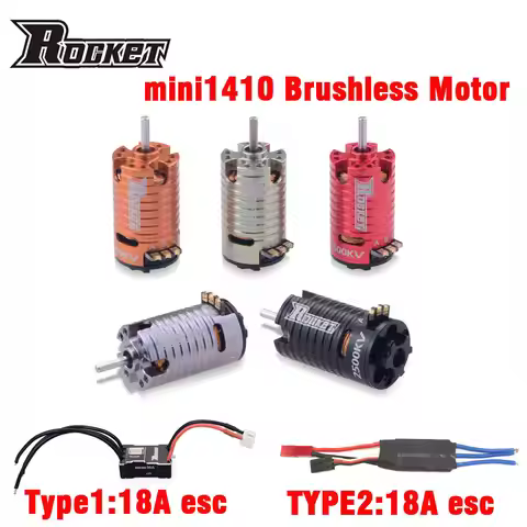 SURPASS HOBBY ROCKET Mini 1410 3500KV 5500KV 7500KV Brushless Motor 18A ESC for Kyosho Mr03 Pro 1/24