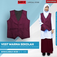 Vest Maroon Sekolah Rendah &amp; Menengah Jenama Vinter  / Size : S-6XL / SCHOOL UNIFORM / SCHOOL VEST MAROON