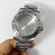 39 มม.EXP 24 ชั่วโมง FIXED BEZEL NH34 NH35 NH36 NH38 Sapphire Glass นาฬิกาสร้อยข้อมือสแตนเลส ETA2824