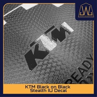 KTM Black on Black Stealth Motorcycle IU Decal