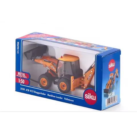 Diecast 1:50 Scale Alloy 4CX Excavator Backhoe Loader Engineering Vehicle Finished Model Static Disp