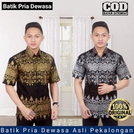 (COD)Kemeja Batik Pria Mewah | Baju Kemeja Batik Pria Lengan Pendek Modern | Batik Cowok Terbaru | B