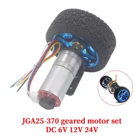 JGA25-370 DC 6V 12V 24V geared motor encoder speed measuring code disc high power large torque balan