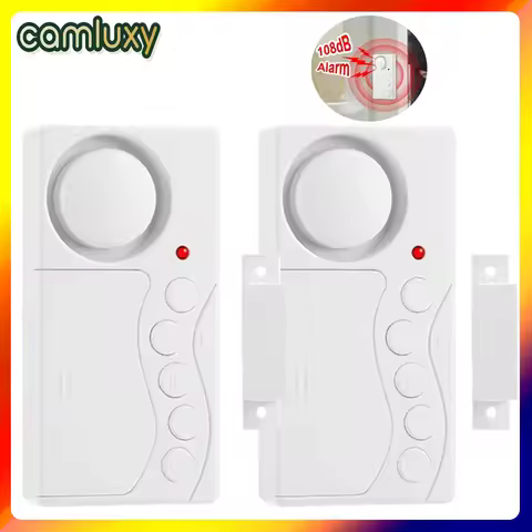 Camluxy Wireless Door Opening Sensor Time Delay Refrigerator Door Alarm Burglar Alarm Anti-theft Win