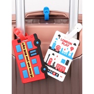 Creative Luggage Tag Suitcase Tag Trolley Case Silicone Airplane Pass Pendant Consignment Pass Card 