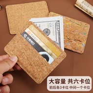 Hot-selling/Ready Stock cork Grain Bank Card Holder cork Card Holder Bus IC Card Holder Bank Card Mu
