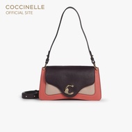 COCCINELLE กระเป๋าสะพายไหล่ผู้หญิง รุ่น C-ME SHOULDER BAG 120101 สี PINK CLAY/PRUNE/ROSETTE