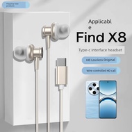 Suitable for oppofindx8 Headset Wired oppofindx8pro In-Ear findx8s High-Quality Wired Control typec