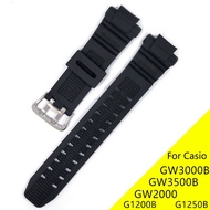 Rubber Strap for Casio G-Shock GW3000B GW3500B GW2000 G1200B G1250B Silicone Watchband Pin Buckle St