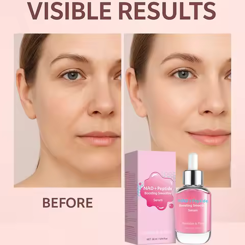 NAD+ Peptide Boosting Smoothie Serum With 5 Ceramides & Vegan Collagen Hydrating Anti-Aging Serum fo