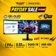 Armaggeddon 49" QD-OLED Curved Gaming Monitor Samsung Panel | 144Hz 0.03ms | DQHD 5K 5120×1440 | PXP