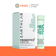 Earth Lab Probiotics Green Tea Box 10pcs เอิร์ทแลป ซีบีดี โพรไบโอติกส์ กรีน ที 10 ซอง/กล่อง 2 g./ ซอ