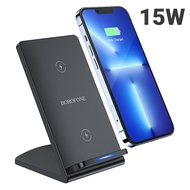 BOROFONE BQ16 15W Qi Wireless Charger Fast Wireless Charging Dock Station Phone Holder For iphone 14