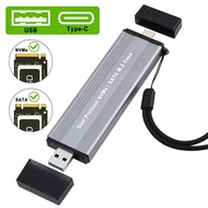 ✖ Dual Protocol M2 SSD Case USB3.0/Type-C to M.2 NVME SATA SSD Enclosure Adapter 10Gb USB3.1 Gen2 USB C External SSD Box M/B M Key