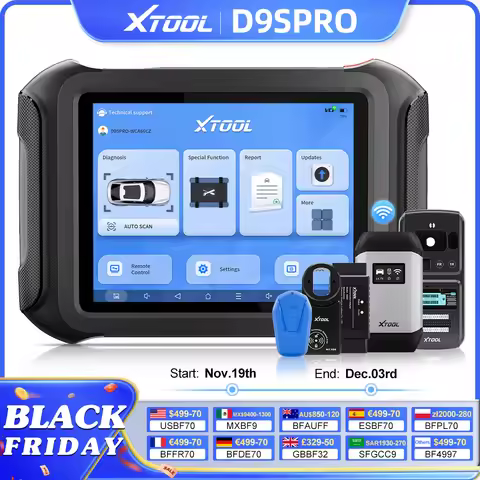 XTOOL D9S PRO Upgraded of D9 Pro Car Diagnostic Tools ECU Online Programmer FCA Auto Auth Active Tes