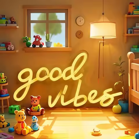 Chi-buy LED Neon Good Vibes USB Powered Neon Signs Decor Lamp Signs Birthday Gift Wall Art For Bedro