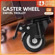 Caster Wheel Heavy Duty Chair Wheel Castor Wheel Heavy Duty Rak Besi Roda Swivel Wheel Trolley Furniture Roda Perabut