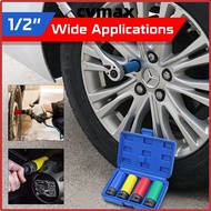CVMAX Impact Sleeve Set, Thin Wall Design 15mm 17mm 19mm 21mm 22mm Wheel Protector Impact Socket, Pn
