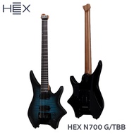 ⭐Korea Brand⭐ Hex® N700 Headless Electric Guitar กีตาร์หัวตัด กีตาร์ไฟฟ้า หัวตัด 24 เฟรต + แถมกระเป๋