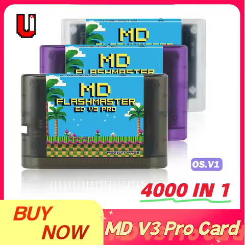 MD V3 Pro Flashmaste Cartridge 4000 in 1 MD V3 Game Card for SEGA MegaDrive GENESIS US/JP/EU 16-bit 
