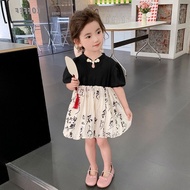 Girls' national style dress new dress Chinese styl 女童国风连衣裙新款连衣裙中式古风宝宝公主裙2025新款WS99
