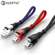 เครื่องชาร์จแบบ Type C 30ยูเอสบีซม. เคเบิลไมโคร USB แบบพกพา2.4A ชาร์จเร็วสำหรับ Xiaomi 9 Samsung S8 USB C Huawei สายโทรศัพท์สายสั้น