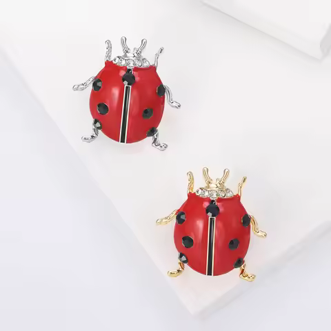 women insect ladybug brooch exquisite animal accessories pins