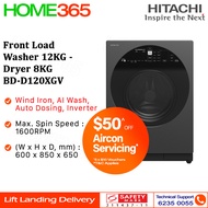 Hitachi Front Load Washer 12KG - Dryer 8KG BD-D120XGV