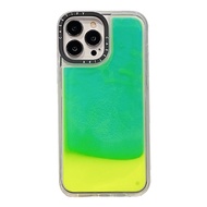 Glowing in the dark Case for iPhone 13 12 11 Pro Max Liquid Case XR Xs Max XR X Luminous Protective Hard Case Cover