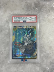 Thẻ PSA 10 GEM MINT US DRAGON BALL FUSION WORLD BLAZING AURA VEGITO SCR SEC FB02-139 SP Alt Art 1459