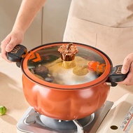 GIANXI Pumpkin Pot Multifunctional Cast Iron Slight Pressure Cooker Braise Boil Steam Stew Nonstick Pots Cooking Pots