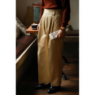 UGENTLE Men's Wear Brand Gurkha Gurkha Pure Cotton {McDull Yellow} Retro High Waist Wide Leg Casual 