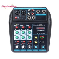 STABLESELLING DJ Console Mixer, Monitor Karaoke System 4-Channel Audio Mixer, Durable Bluetooth Port