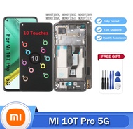หน้าจอแท้สำหรับ Xiaomi Mi 10T Pro 5Gจอ LCD 6.67นิ้วจอสัมผัสสำหรับเปลี่ยน Xiaomi Mi10T 10T Pro