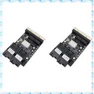 [R Q M U] 2X 100M Fiber Optic Media Converter 4 RJ45 to 2 SC A+B Optic Connector 1310nm/1550nm Ports