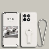 Liquid Silicone Lanyard Soft Case For Xiaomi Redmi K90 Pro Max TPU Shockproof Stand Back Cover For R