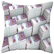 Double Sided Printing Money Cushion Cover Malaysian Ringgit Sofa Pillowcase 45x45cm Square Pillow Co