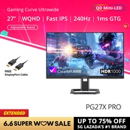 PRISM+ PG27X Pro 27" Fast IPS 240Hz 1ms WQHD Mini-LED 157% sRGB eSports Grade Adaptive-Sync Gaming M