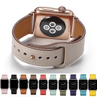 Tali kulit asli untuk iwatch band 11 10 9 8 7 6 SE 5 46mm 42mm 45mm 41mm 44mm 40mm gelang kulit untu