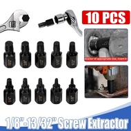 10PCS Screw Extractor Hex Head Bolt Extractor Damaged Screw Extractor Set Bolt Extractor Screw Remov