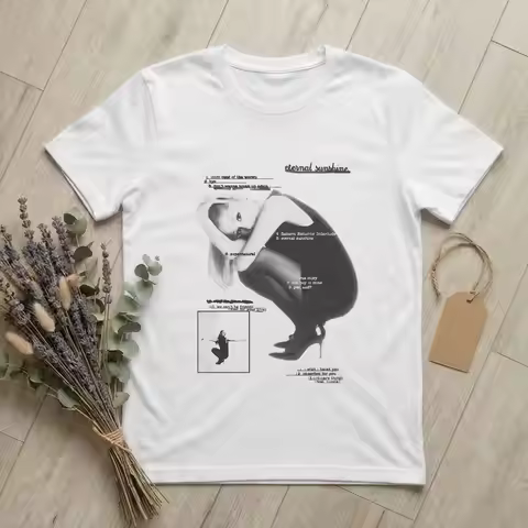 Men Women's T-Shirts Ariana Grande eternal sunshine Funny 100% Cotton Tees Short Sleeve T Shirts Rou