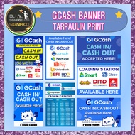 Gcash Banner Tarpaulin Paymaya Shopee Pay Cash-in Cash-out Smart Globe Rates Load Bills Payment Tarp