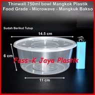Thinwall bowl 750ml / bowl food container 750ml - 25pcs