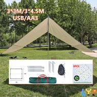Complete Set Of Equipment Flysheet​ 3x3/3x4.5 Flysheet With Pole Canvas With Tent Cover For Rain Pro