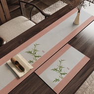 New Chinese Zen Style Table Flag Silicon Dinosaur Long Tea Mat Waterproof Oil Proof Dining Table Pro