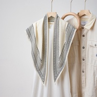 Atmosphere Simulation Solid Color Cool Feel Multifunctional Twill Diamond Corner Scarf Triangle Shaw